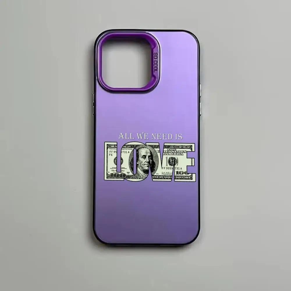 Coque de téléphone design créatif Argent Amour Convient pour iPhone 17 Air 16 Pro 15, 14, 13, 12, 11 Pro Max Plus Anti Chute et Anti Choc