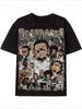 Boondocks Grafik-T-Shirt Baumwolle Atmungsaktives T-Shirt mit Lebendigem Charakter-Print Ideales Geschenk für Kulturbegeisterte Sommer-T-Shirt