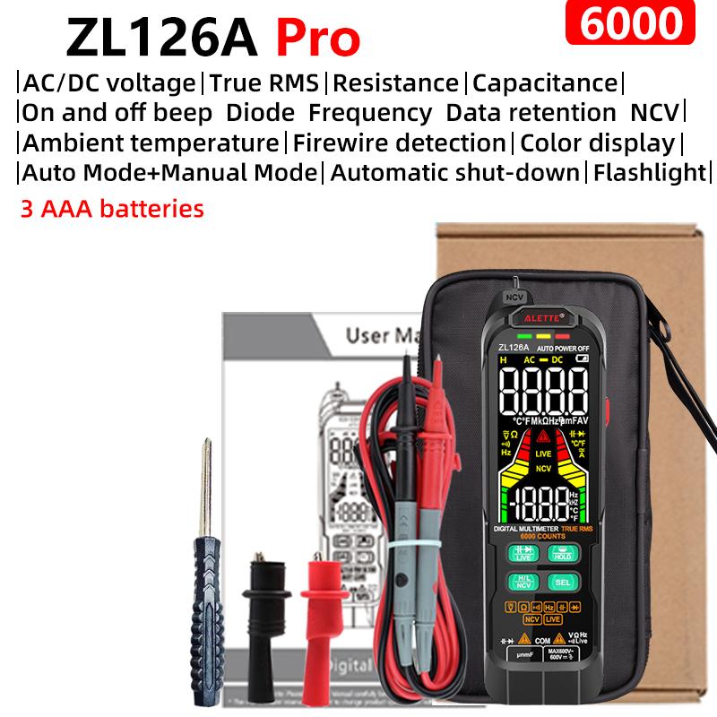 Multimetro Digital Profesional Multimeter 9999 T-RMS LCD Multimetre DC AC Current Voltage Tester Capacitance Diode Usb Tester