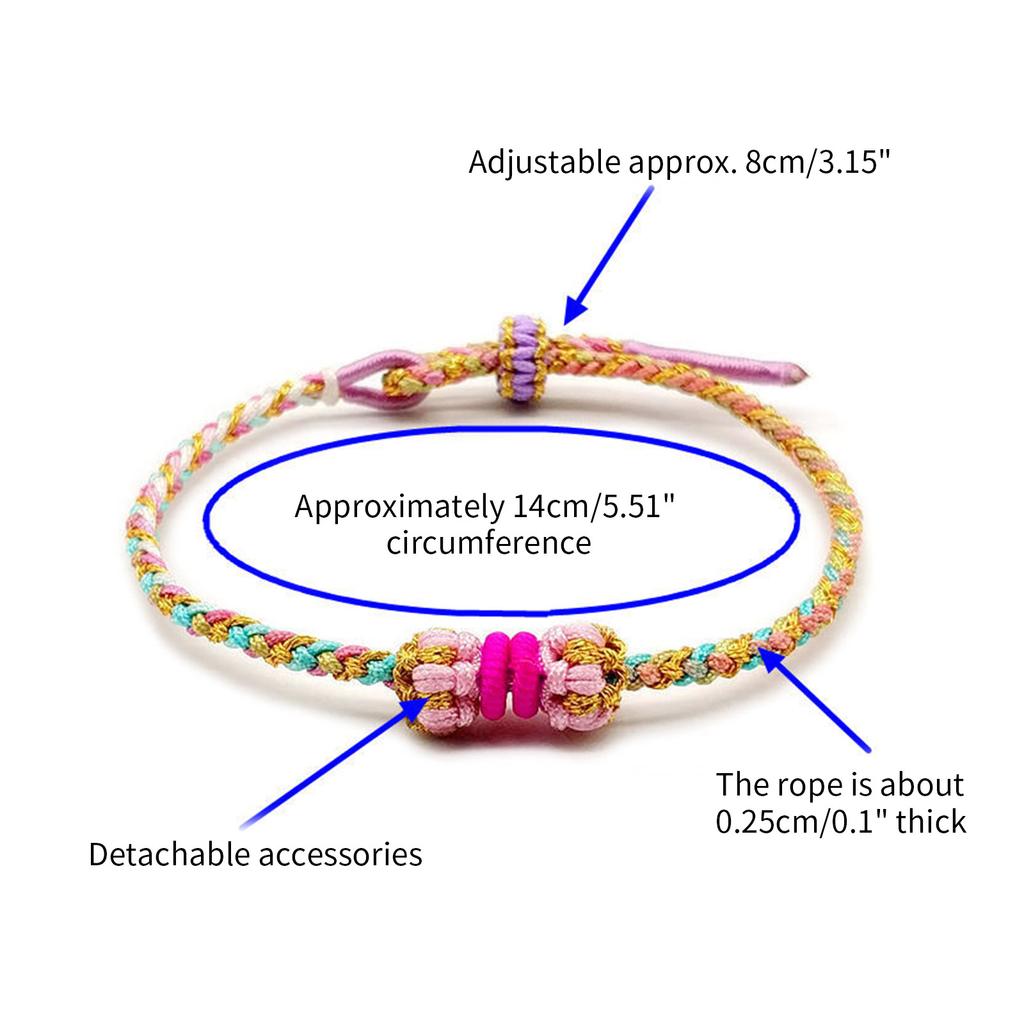 Colorful String Bracelet for Protection Good Luck Birthday Lovers Friendship