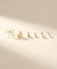 Dieuamour [12Pack] Silk Ribbon Pearl Daily Earring Set