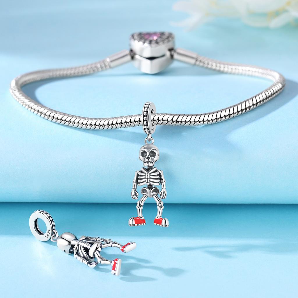 Copper Cool Skeleton Charms Beads Pendant For Jewelry Making For Original Fine Bracelet Necklaces Diy Accessory