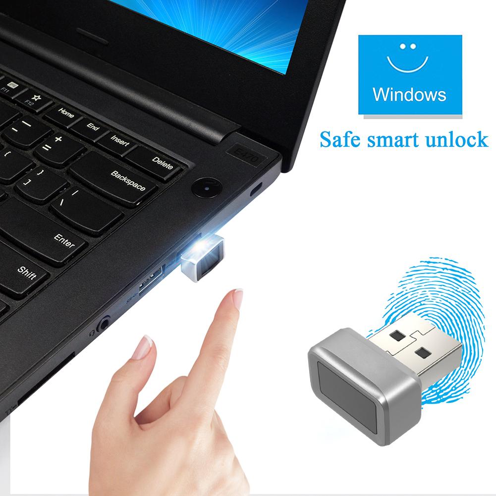 Windows Hello Fingerprint Reader For Windows 10/11 Mini USB Security Key Biometric Scanner PC Fingerprint Sensor Module Password