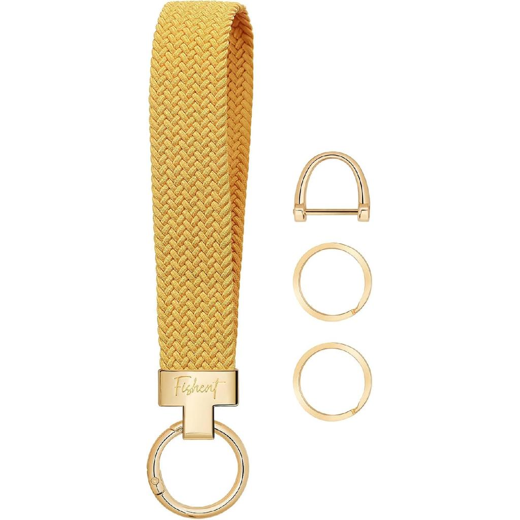 Fishent Stretchy Wristlet Keychain, Cute Key Chain with Keyrings