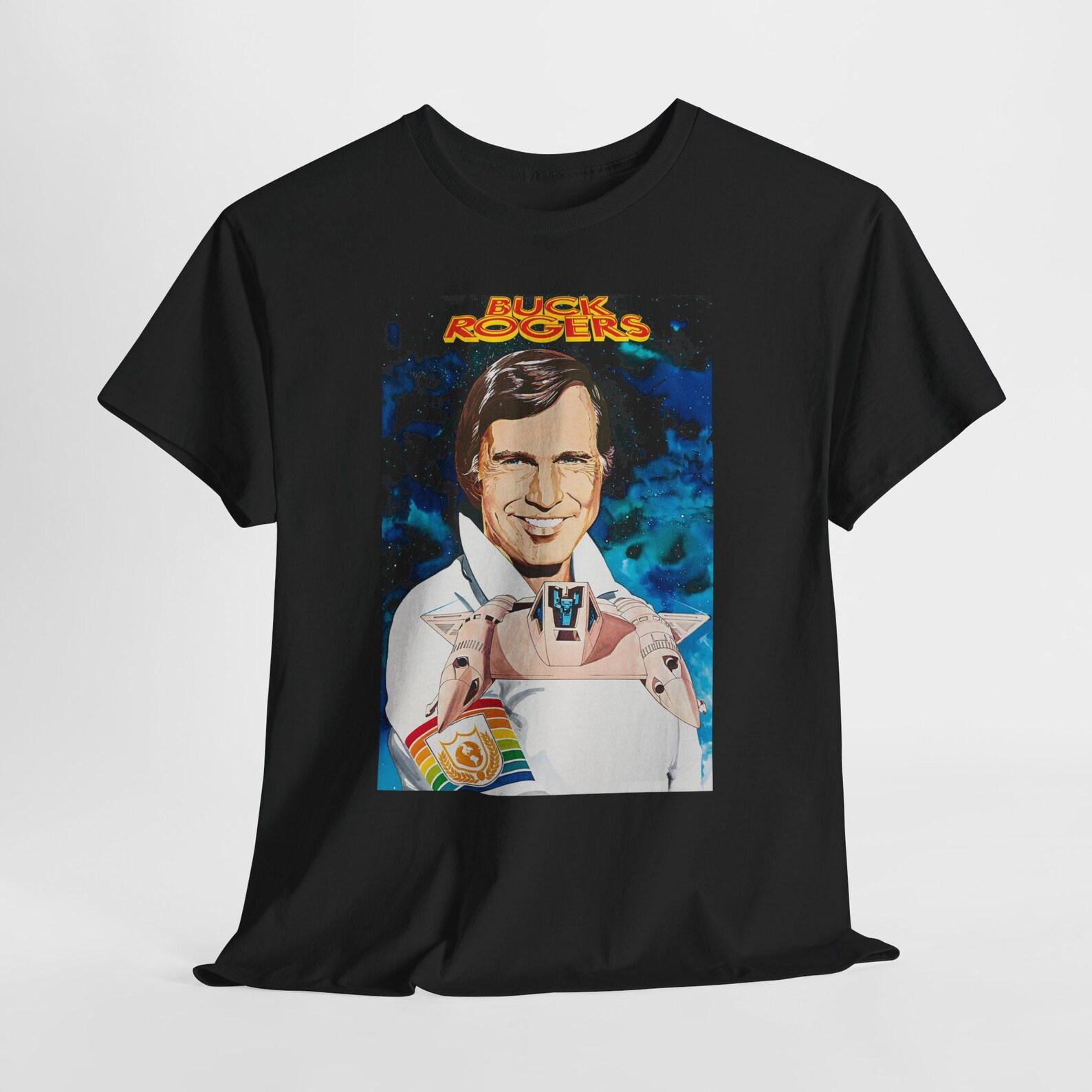 Buck Rogers Retro Sci-Fi TV Show Men s Navy Black Tees T-Shirt Size S-5XL 4XL