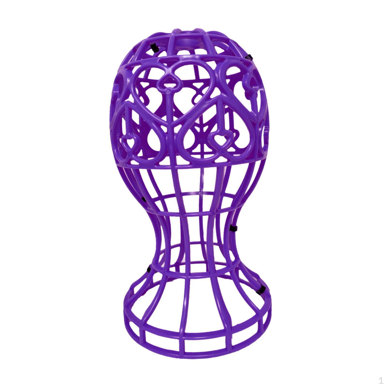 

Подставка для парика, многофункциональная стойка-дисплей для салона красоты, домашнего использования Purple