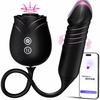 Female vibrator Dildo sex toy with thrust G-spot vibrator and 10 clitoral nipple stimulation sucking modes anal dilator adult sex toy couple