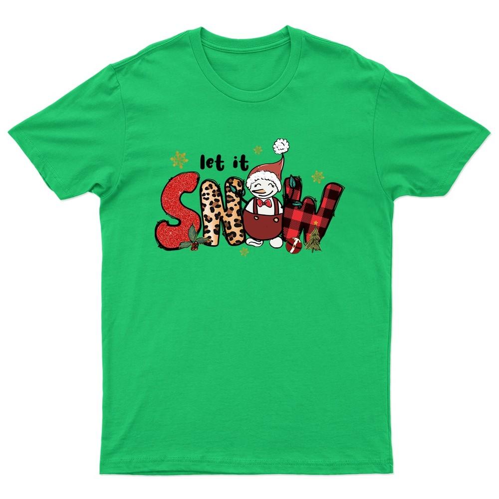Let It Snow Santa TShirt Unisex Gift Retro Seasonal Funny Xmas Claus Womens Unisex T-Shirt XXXL