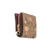 Coach Snap Wallet Classic Monogram Canvas With Leather Wildflower Print Two-Fold Wallet Women Wallet C8734-IME7V