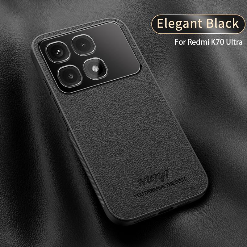 Leather Case for Xiaomi Redmi K70 Ultra K70Ultra Car Magnetic Holder Luxury Silicone Protection Phone Cover RedmiK70Ultra Shell