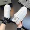 Soft Leather Love Little White Shoes Women's Shoes Spring 2025 New Thick-soled Heightening Leather Surface Color Matching Sports and Leisure Board Sho