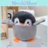 Soft Grey Cute Penguin Plush Toy Keychain With Pp Cotton For Bags And Students