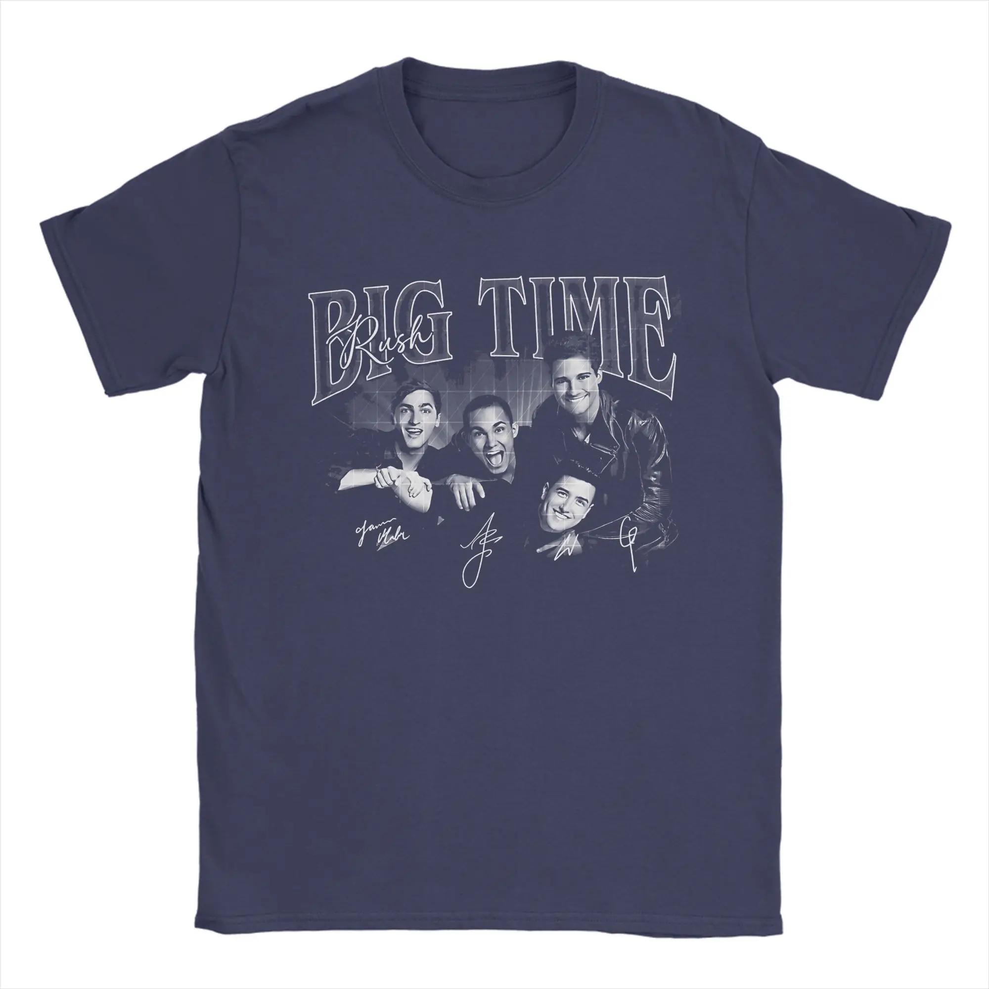 

Big Time Rush Band T Shirts for Men 100% Cotton Leisure T-Shirt Crew Neck Tees Short Sleeve Tops Printed XXXL червоний