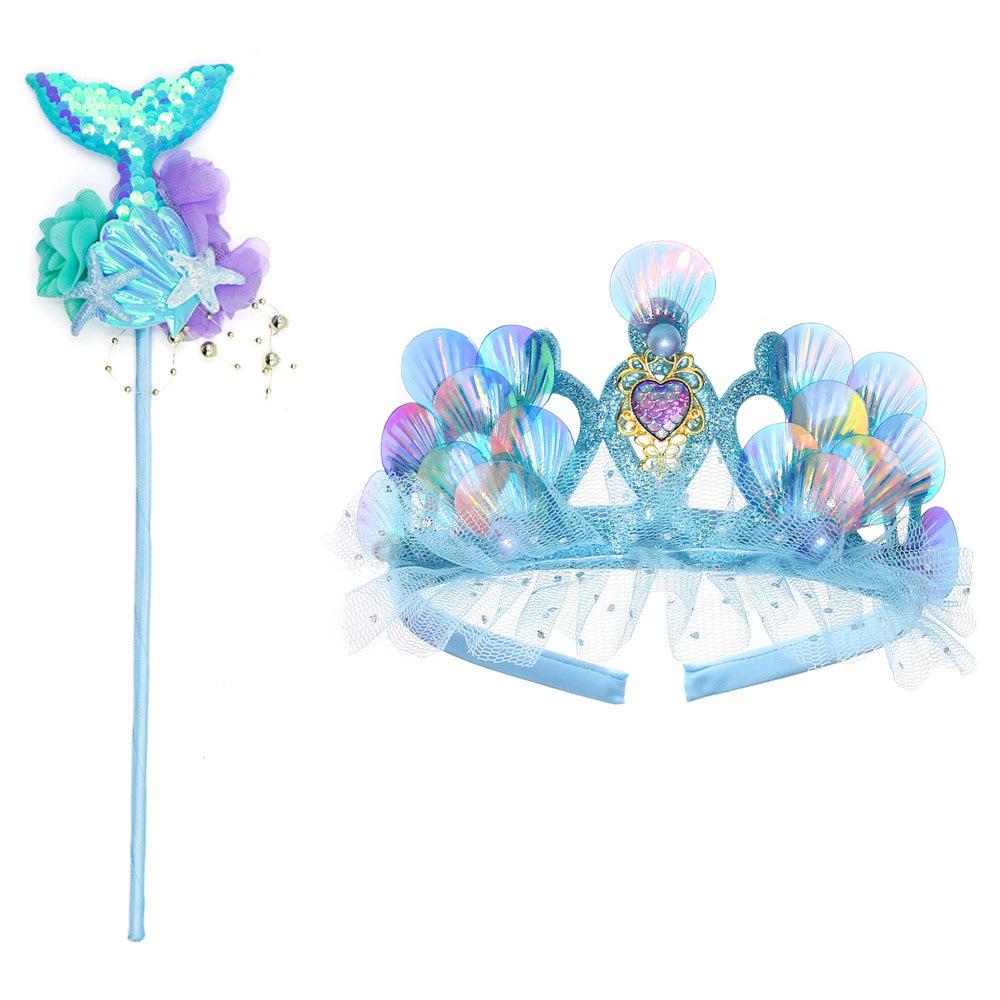 Mädchen Meerjungfrauenkleid Kinder Pailletten Fischschwanz Prinzessinnenkleid Halloween Cosplay Geburtstagsparty Kostüm