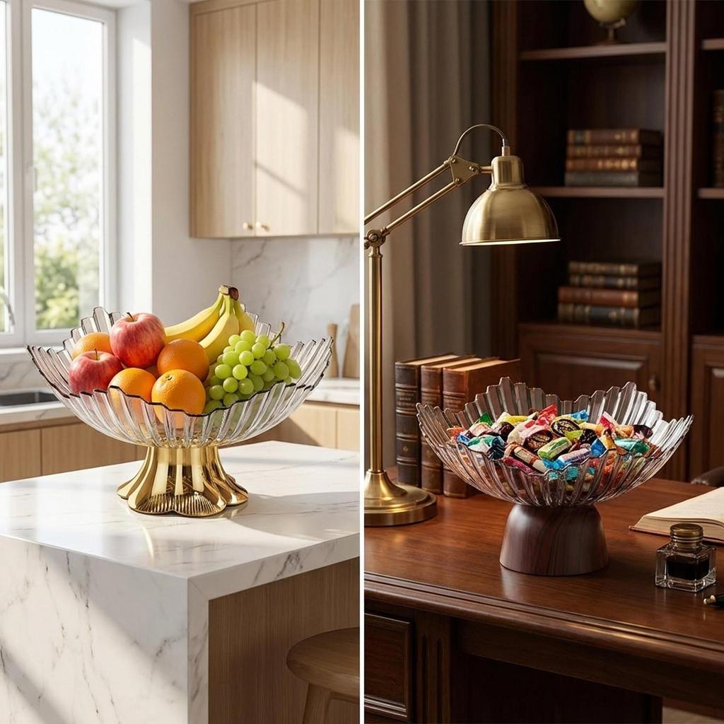 Fruit Bowl on A Pedestal – Versatile Use, Stylish Gift Tray, Table Decoration for The Kitchen