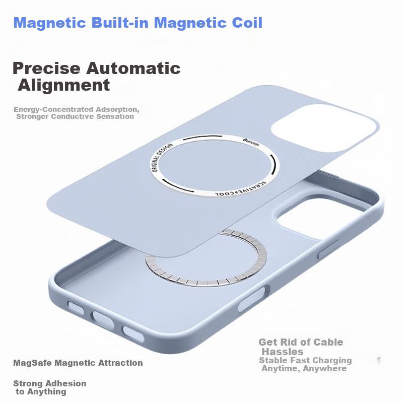 Soft Skin-Friendly Silicone Magnetic Ultra-Thin Shockproof Full-Coverage Case for iPhone 16 Pro - Antique White