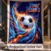 Soccer (31) Theme Custom Tapestry Personalized Custom Name Text Wall Hanging Tapestry Home Decor Background Cloth