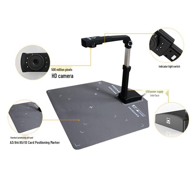 Zhihuixing Jieyu JY5003C-A High-Speed Portable A3 Document Scanner CN Plug (adapter Included)
