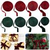 Christmas Velvet Ribbon DIY Handmade Gift Flower Packaging Bow Flocking Webbing Hair Decor for Bouquet Package Sewing Clothing