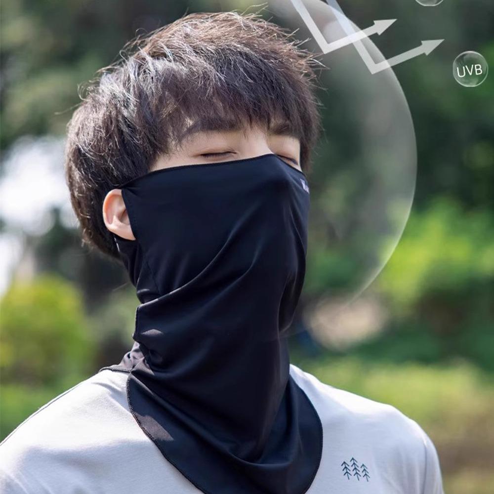 Elastic Ice Silk Bandana Ice Silk Face Cover Scarf Neck Protection Cycling Balaclava  Men Women