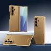 Business Electroplated Frame Leather Case For Samsung Galaxy Z Fold 8 Ultra 7 6 5 4 3 8 Wide With Glass Screen Protective Cover