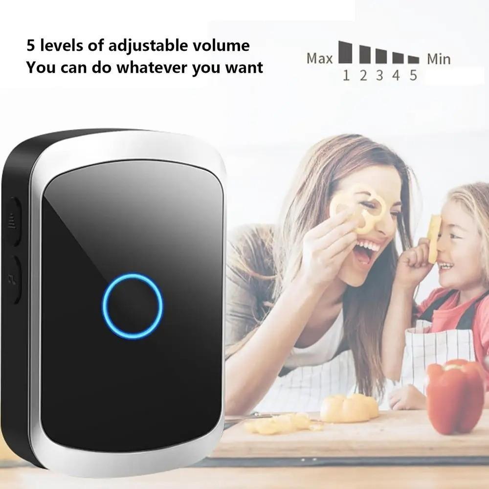 300M Range Smart Doorbell 60 Chimes Welcome Doorbell Long Range Wireless Doorbell  Office
