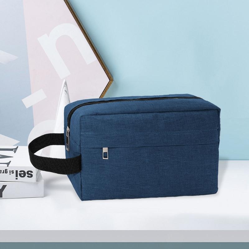 Large Thickened Water Resistant Fabric Cosmetic Organizers Pouches For Travel Toiletries Camera Digital Accessories Storage