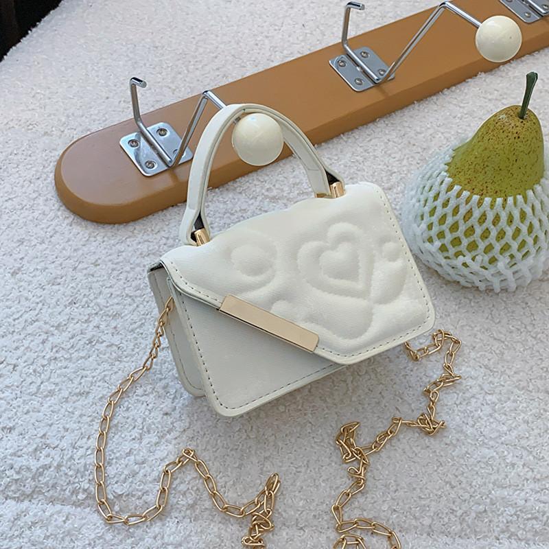 Trendy Street Style Pu Material Small Square Bag With Car Line Design For Women белый