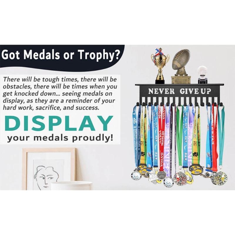 Sports Medal Display Rack Medal Holder Trophies Rack Medal Hanger Medal Display Shelf Alloy Material for Medal Trophies