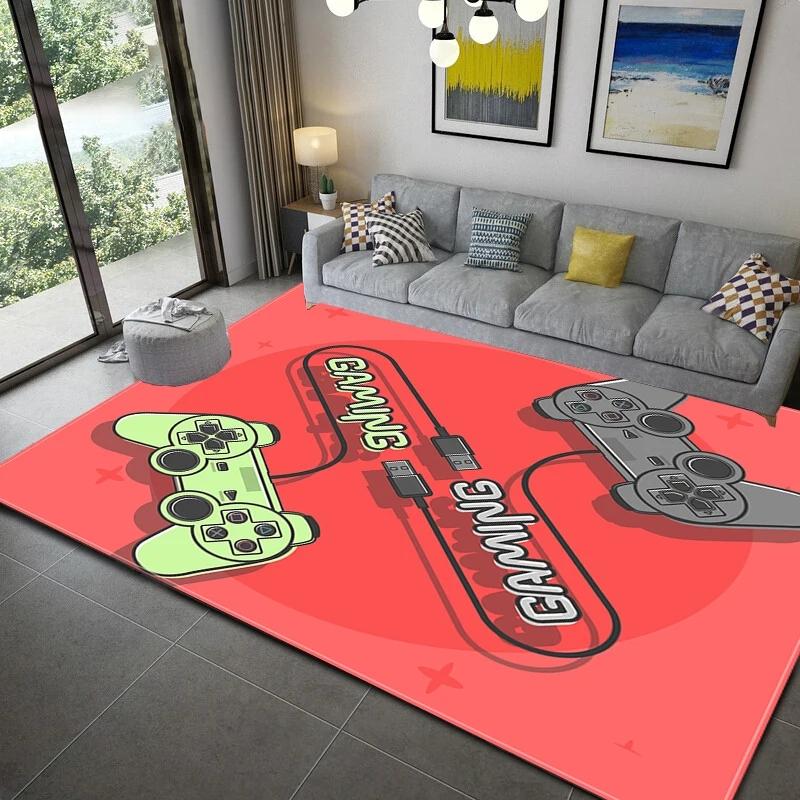 3D Print Gamer Carpet Controller Pattern Living Room Non-Slip Home Entrance Carpet Door Mats Bedroom Bathroom Kitchen Floor Rug