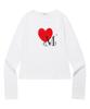 Moa Dot Heart Logo Round Neck Long Sleeve Tee (2 Colors)