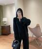 Light Knit Autumn-Winter V-Neck Sweater & Wide-Leg Pants Women’s Set