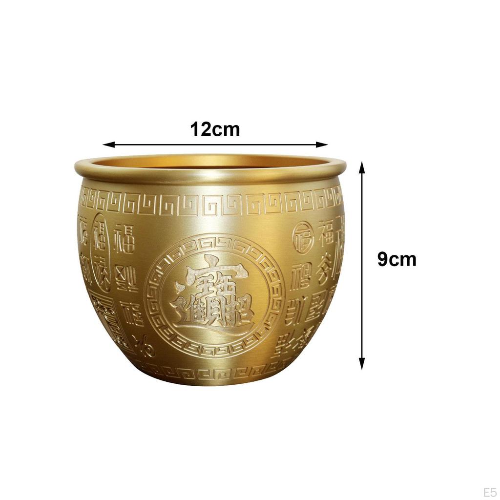 Brass Feng Shui Bowl Cornucopia Good Luck Wealth Table Centerpiece Desktop Ornament for