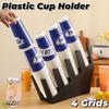 Plastic Disposable Cup Holder 2/4 Grids Counter Paper Cup Stand  for Coffee Milk Tea Shop Bar