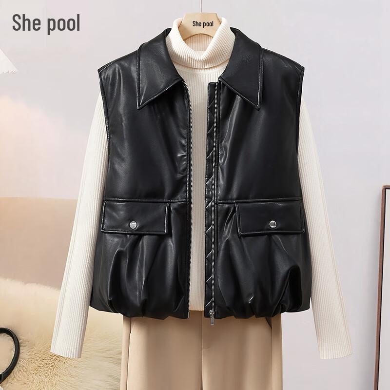 

Women s Lapel Zipper 90% Down Vest L