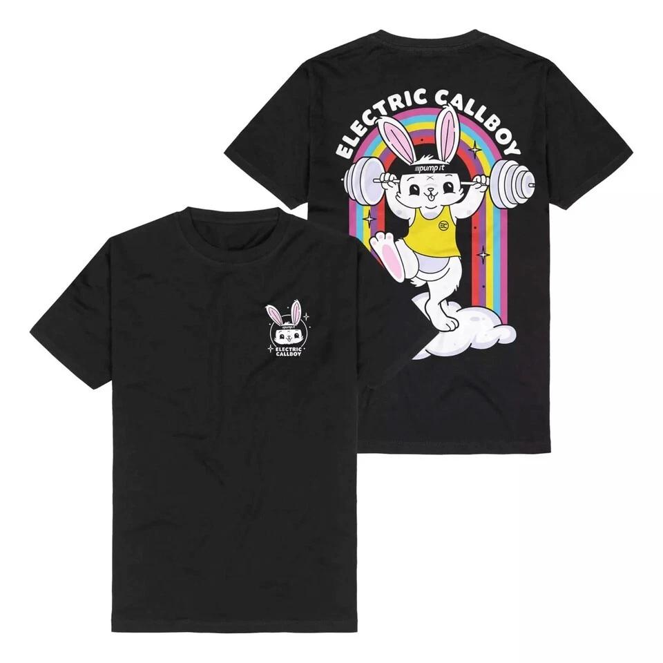 NOVÉ ELEKTRICKÉ CALLBOY - Pump It Bunny Černé Všechny Velikosti Unisex Tričko OM194