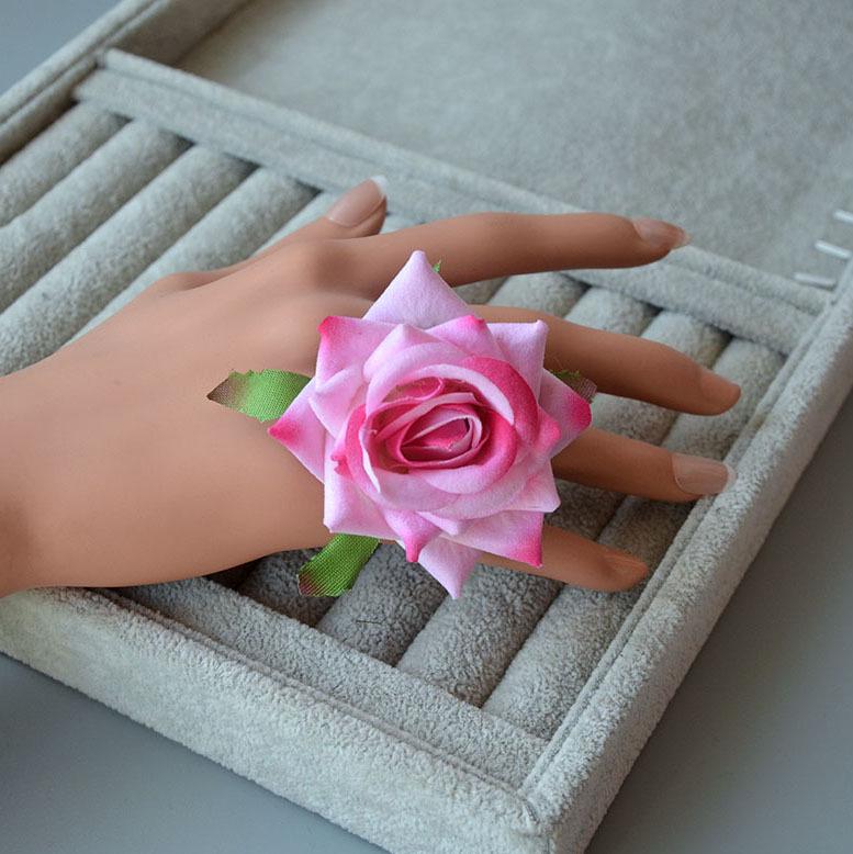 Barrette latérale rose rouge vintage pour spectacles de danse