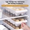 Stackable Egg Storage Holder Space-Saving Fridge Egg Organizer Refrigerator Egg Tray  Home