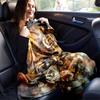 1pc Golden Skull amidst Roses Blanket,Living Room, Travel, Camping, Car Blankets