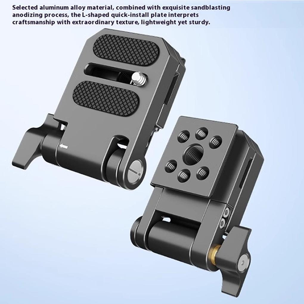 Folding Camera L Bracket Vertical Horizontal Switching Quick Release Plate for DJI RS3 DSLR Monopod Stabilizer