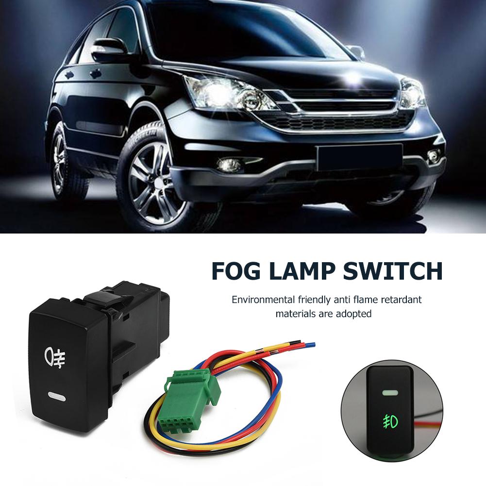 5-Pin Fog Lamp Switches with Cable Car Light On/Off LED Push Button 12V Auto Fog Lights Switch Or Honda Accord Civic Accessories Switches4
