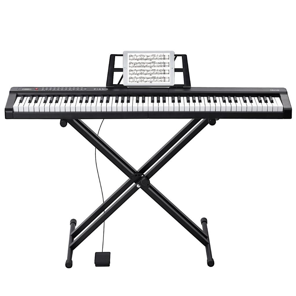 88 Key Digital Piano Keyboard Semi Weighted Electric Portable with Stand