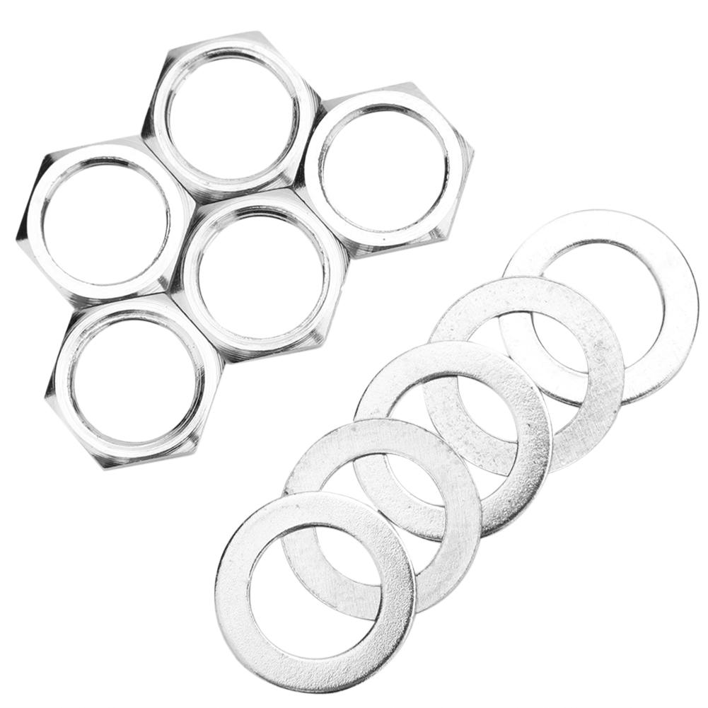 

Hot Sale Gaskets Nuts Multi-function 3/8 inch Guitar Bass Socket Connector Nut Gasket Set Musical Instruments Parts срібний