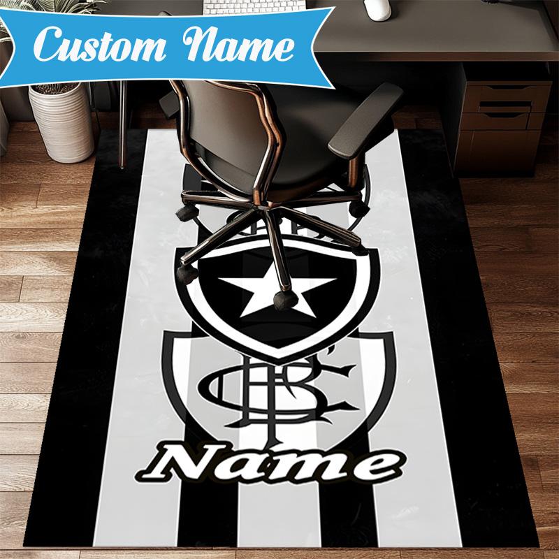Custom Name Botafogo Emblem Rug Game Carpet, Floor Mat for Bedroom Living Room Entryway Rug, Home Decor Idea Gift for Christmas birthday