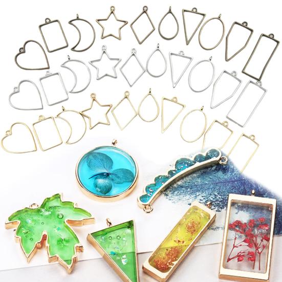 

10 шт., креативные подвески с открытой рамкой, стили, несколько медных геометрических полых подносов «сделай сам», для ювелирных изделий