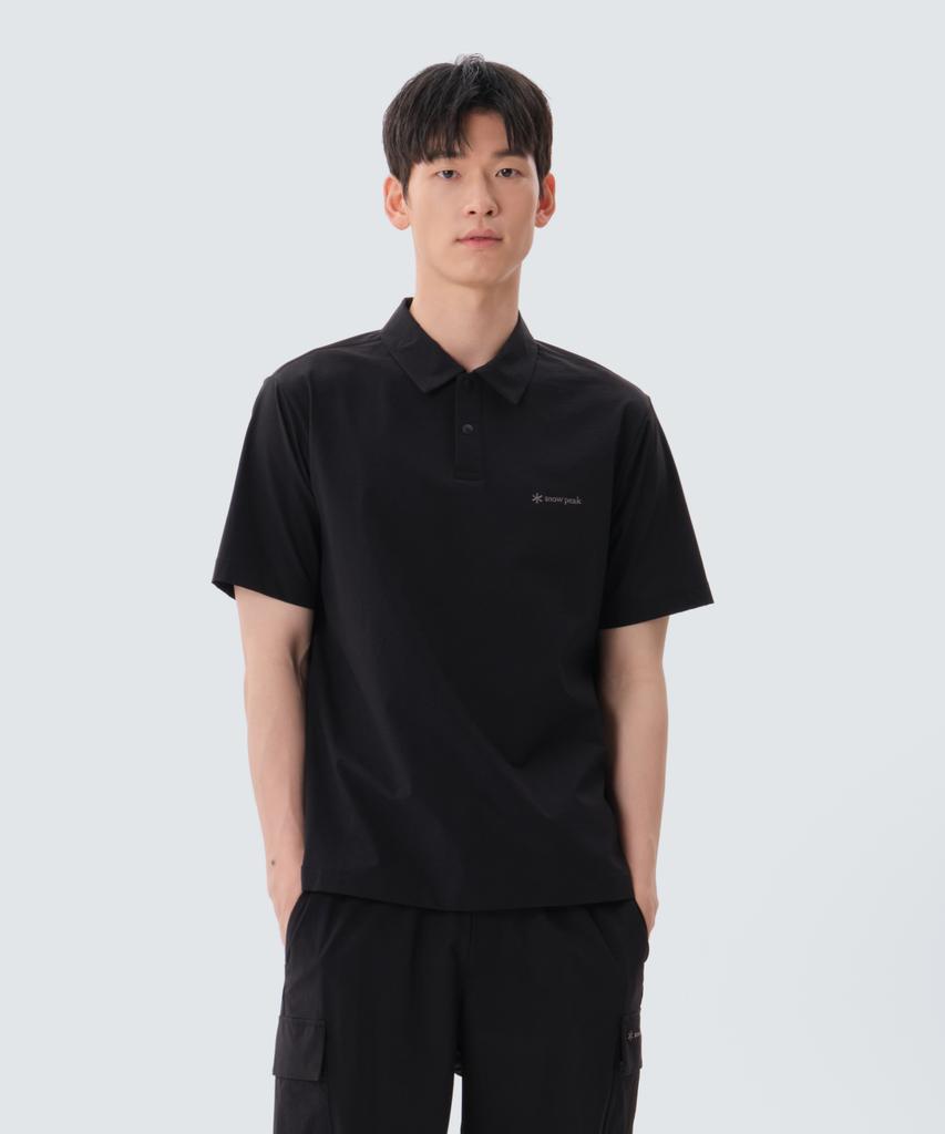 SNOWPEAK APPAREL Cordura Short Sleeve Polo Shirt (S25Mmpps02) Black