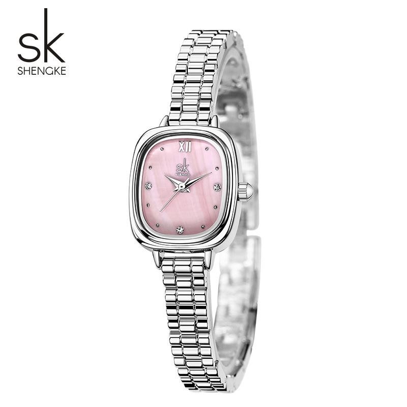 Ladies Watch Fashion Steel Belt Small Square Watch Waterproof Quartz Watch Niche Watch Women 0217