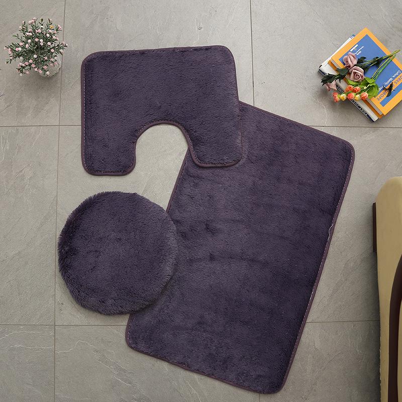 3pcs Bathroom Mat Set for Bathroom Silk Tie-Dye Toilet Soft Non Slip Rug Shower Carpets Toilet Lid Cover Floor Mats for Hallway