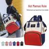 Neue Mode Canvas Mama-Tasche: Farbblock-Rucksack für Mama, Handtasche mit großem Fassungsvermögen für Babyflaschen