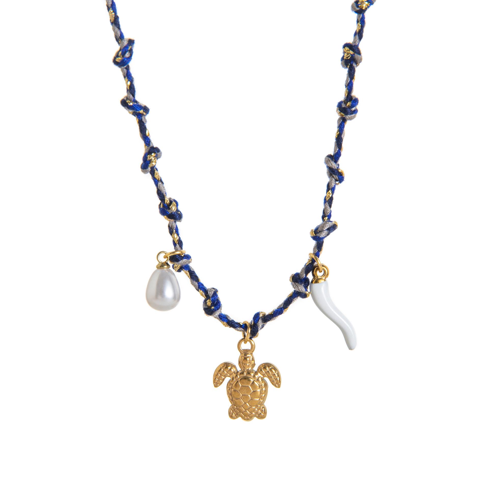 

Original Design Dopamine Color Rope Necklace With Ocean Series Pendant Colorful Fashion Personalized Jewelry